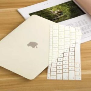 Case Macbook màu kem pastel lót phím