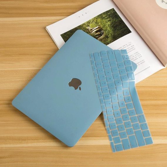 Case Macbook màu xanh pastel lót phím