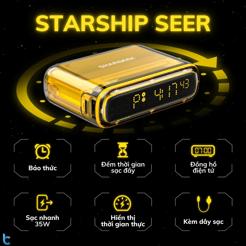 Pin Dự Phòng Shargeek Starship Seer 10.000mAh