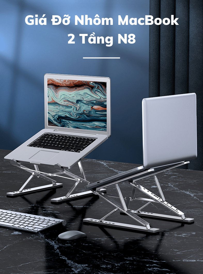 Giá Đỡ Nhôm MacBook 2 Tầng N8